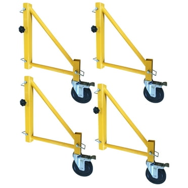 Pro-Series 18 inch Scaffolding Outriggers with Casters - 4 Piece Set