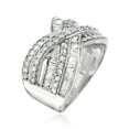 thumbnail image 3 of Ross-Simons 1.25 ct. t.w. Baguette and Round Diamond Highway Ring in Sterling Silver, Women's, Adult, 3 of 5