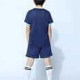 thumbnail image 4 of Fldy Kids Boys Soccer Jersey Girls Football Team Uniform Short Sleeve T Shirts and Shorts Outfits Navy Blue 3XS, 4 of 7