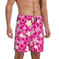 thumbnail image 2 of Kdxio Vintage Flowers Print Mens Sleep Shorts Bottoms Soft Comfy Pajama Wear Pants with Drawstring Pockets, 2 of 7
