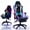Black, variant on Mr IRONSTONE Gaming Chair with Bluetooth Speakers and RGB LED Lights, Ergonomic Massage Computer Chair with 3D Armrests and Footrest, Red/Black