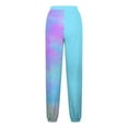 thumbnail image 4 of CLOISE Womens Jogger Sweatpants Baggy Joggers Comfort Pull on High Waisted Elastic Bottom Trousers Sky Blue Athletic Elastic Waist Drawstring Tie Dye Sweatpants with Pockets Trendy Winter Pants, 4 of 5
