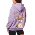 thumbnail image 1 of WEAIXIMIUNG Sweat à Capuche Zippé pour Femmes Mode Imprimé Cerf Leaping Manches Longues Poche Cordon Décontracté Sport, 1 of 6