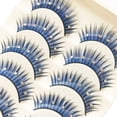 thumbnail image 3 of Nvzi-c 5 Pairs Glitter Lashes Sequins Colored Lashes Fluffy Mink False Lashes with Color Cosplay New Year Party Stage Makeup Colorful Fake Eyelash(ZSTZ7-001), 3 of 3