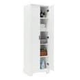 thumbnail image 6 of 71" Tall Pantry Storage Cabinet, Narrow Bathroom Cabinet with 2 Doors and Adjustable Shelves, Freestanding Wood Towel Closet for Kitchen, Living Room, 6 of 9