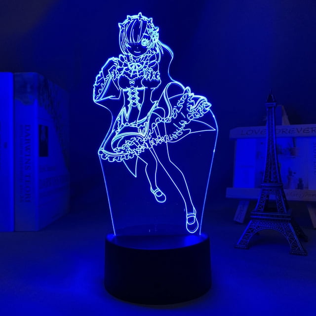 Luz nocturna LED 3D Re:Zero Starting Life in Another World