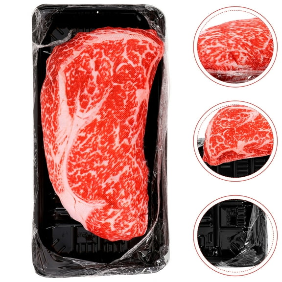 LEORX Dog Chew Toy Artificial Steak Pet Sound Squeaky Chewing Toy 2pcs