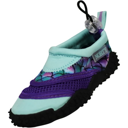 

NORTY Toddler Girls Water Shoes Female Beach Pool Shoes Teal Mermaid 9