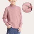thumbnail image 1 of Suéter de cuello redondo para niños y niñas, cálido, de otoño e invierno, de punto con cuello semialto y forro polar, versátil, para niños., 1 of 7