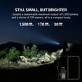 thumbnail image 3 of 4 Rechargeable EDC Flashlight, Bright LED Flashlight 1300 Lumens with Charging Cable, IPX8 Waterproof, 6 Adjustable Modes Handheld Light for Home, Camping, and Emergencies, 3 of 6