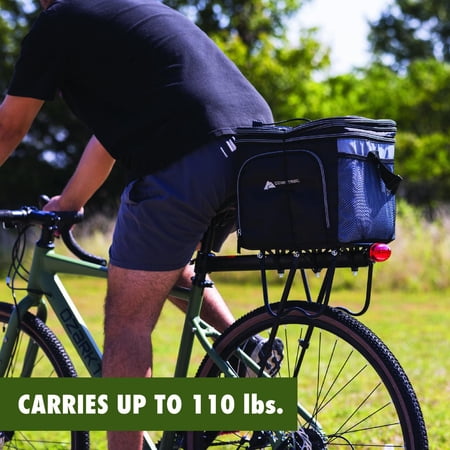 OZARK TRAIL ALUMINUM ADJUSTABLE REAR BIKE RACK WITH TAILIGHT