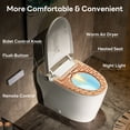 thumbnail image 6 of Smart Toilet with Bidet, Foam Shield, 4-Season Temperature, ADA Height, 1.0 Gallons Auto Flush, Heated Seat, Warm Water & Air Drying, Remote Control, Auto Deodorization, Blackout Flush, Night Light, 6 of 15