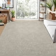 thumbnail image 2 of CAROMIO Area Rug Modern Solid Textured Area Rugs Stain Resistant Non-Slip Floor Carpet Rug Contemporary Yarn Dyed Jacquard Accent Rug, 9' x 12' Beige, 2 of 7