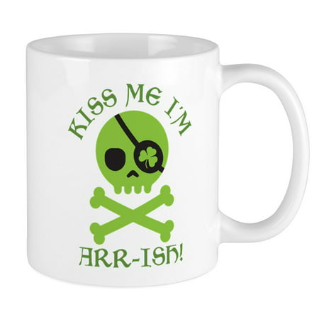 

CafePress - Kiss Me I m Arr Ish Mug - Ceramic Coffee Tea Novelty Mug Cup 11 oz