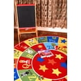 thumbnail image 2 of Furnish My Place 745 ABC With Animal 9' Round ABC Area Rug for Kids, Educational Alphabet, Animals Children Rug, Anti-Skid Rubber Backing, Multicolor, 2 of 6