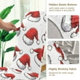 thumbnail image 5 of Yayeee 2 Pack Dining Chair Covers Stretch Parson Chairs Slipcovers Seat Protector, Red Santa Hats Pattern, 5 of 6
