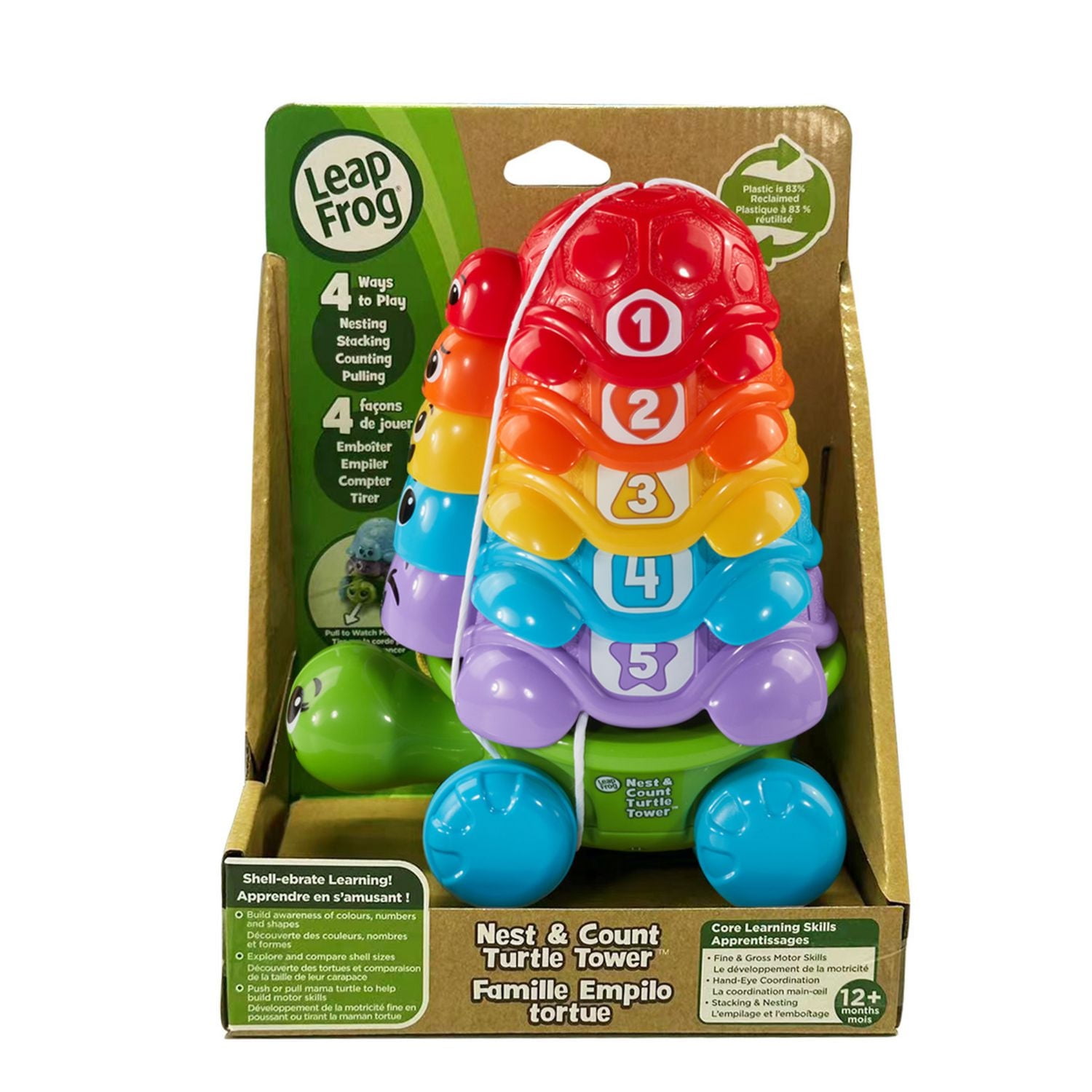 LeapFrog Famille Empilo tortue pour les tout-petits - Version Bilingue 12+ Mois