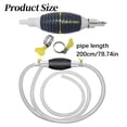 thumbnail image 3 of Manual Siphon Pump,78.74 in Hand Fuel Transfer Pump, Multi-Purpose Liquid Siphon Hose, Portable Gasoline Transfer Pump for Gas, Oil, Water, Car, Lawn Mower, Boat and Outdoor Use, 3 of 7