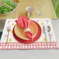 thumbnail image 4 of Dsscvnef Easter Bunny Egg Pattern Linen Print Kitchen Dining Room Insulated Decorative Placemat（8） Dinner Table Mats round Placement Mats for Dining Table, 4 of 7