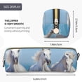 thumbnail image 4 of Ratiio Horses Running Through The Water Pattern Leather Pencil Case, Pencil Pouch with Durable Zipper, Compact and Stylish Organizer for Stationery, Art Supplies, Travel Essentials, 4 of 8