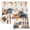 Blue，Beige, variant on Beige Orange Pumpkins Fall Placemats Set of 2, Thanksgiving Harvest Flowers Washable Wipeable Table Mats for Dining Tables, Indoor Outdoor Kitchen Place Mats for Holiday Party Table Decor