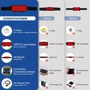 KingPavonini Red Light Therapy Belt, 140 LEDs 630/660/850nm Infrared Light Therapy with Compression Strap, Red Light Therapy for Body, Back, Shoulder & Waist Comfort
