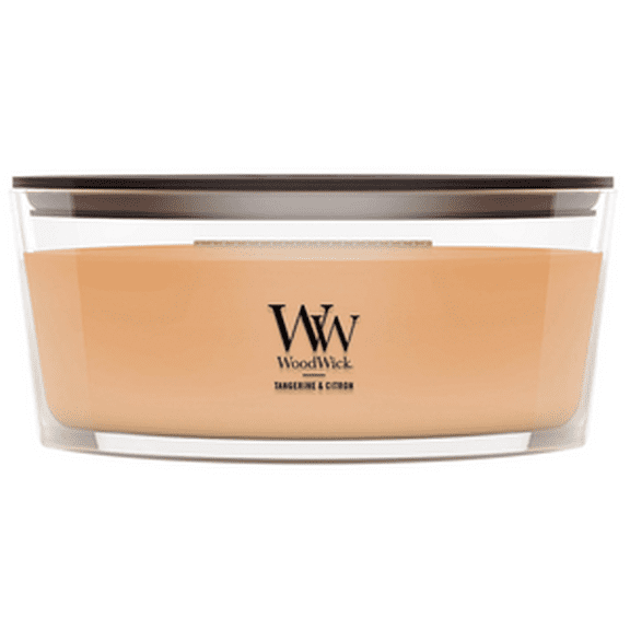 TANGERINE CITRON Ellipse HearthWick Flame Scented Candle by WoodWick