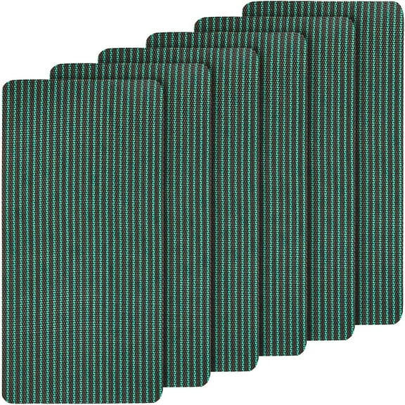 6 Pieces Pool Safety Cover Patch Kit Swimming Pool Safety Cover Repair Kit Green Mesh Self-Adhesive Patch(4 x 8 Inch)