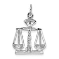 thumbnail image 3 of Real 14kt White Gold Polished Scales of Justice Charm Pendant; for Adults and Teens; for Women and Men, 3 of 4