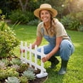 thumbnail image 5 of Plastic Garden Fence for Lawn and Flower Bed Edging Decorative Picket Border for Gardens Plants and Yard Landscaping, 5 of 8