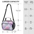 thumbnail image 3 of Insulated Lunch Bag 6L Leak-Proof Lunch Box with Shoulder Strap Multiple Pockets Lunch Tote Cute Pastel Watercolor Floral, 3 of 9