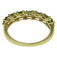 thumbnail image 3 of Eternity Band 0.81 Ctw Tsavorite 925 Sterling Silver Gold Finish Women Ring (Sterling Silver, 7), 3 of 8