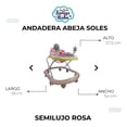 thumbnail image 5 of Andadera Para Bebé Babytek Llanta Gel Abejita Rosa, 5 of 5