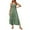 Green, variant on BLTIBY Women Boho Maxi Dresses Sleeveless Summer Bohemian Solid Color Strap Fashion Casual Loose Beach Long Dress Black S