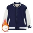 thumbnail image 2 of MEZZALL Child Boys Girls Autumn Winter Keep Warm Long Sleeved Color Block Baseball Coat Tops Jackets Trendy, 12-18 Months, 2 of 5