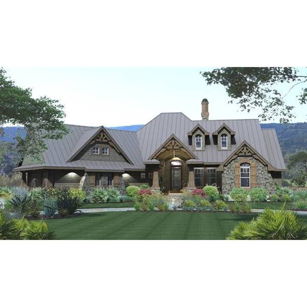Thehousedesigners 3057 Construction Ready Country Craftsman House Plan With Slab Foundation 5 Printed Sets Walmart Com Walmart Com