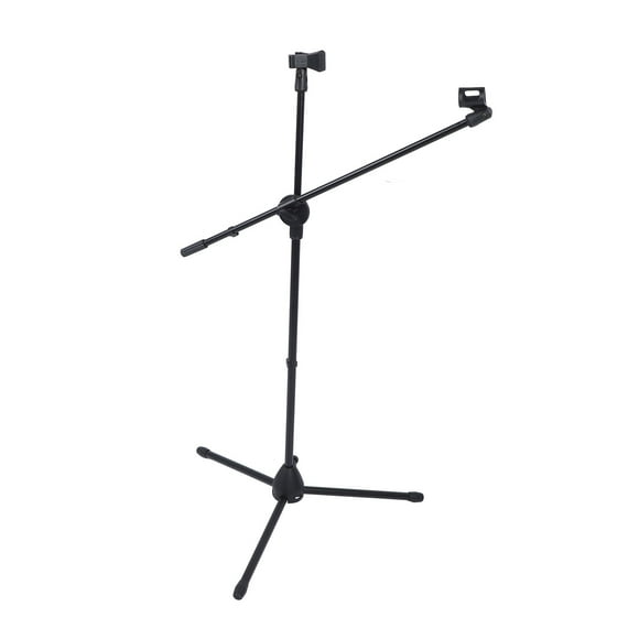 Microphone Tripod, Mic Support Stand Metal Structure 80-180cm Height Adjustment for Studio Recording Music Program