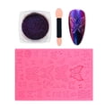 thumbnail image 3 of Plantilla de uñas con efecto florístico 3D, patrón de flor de mariposa rosa TFixol  plantilla de uñas, 3 of 7
