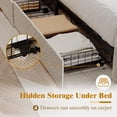 thumbnail image 3 of Bingirl Full Platform Bed Frame- Upholstered Velvet- 4 Storage Drawers- Wooden Slats Support- No Box Spring Needed- Easy Assembly- Noise-Free- Beige, 3 of 7
