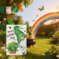 thumbnail image 3 of diyeu Happy St. Patrick''s Day Gnome Garden Flag 12x18 Double Sided Burlap, Shamrock Basket Yard Flag for Spring Seasonal Irish Holiday Farmhouse Yard Outdoor Decor(ONLY FLAG), 3 of 5