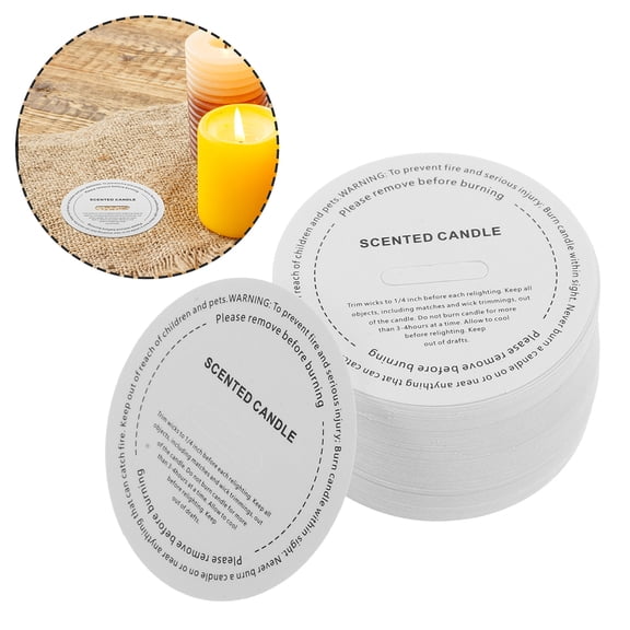 FOMIYES Durable White Cardboard Candle Protectors for Dust Protection and Aesthetic Appeal 50 Pcs Round Dustproof Covers