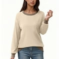 thumbnail image 4 of Wensltd Women's Long Sleeve Sweatshirt Casual Loose Tops Fall Women Tees, 4 of 5