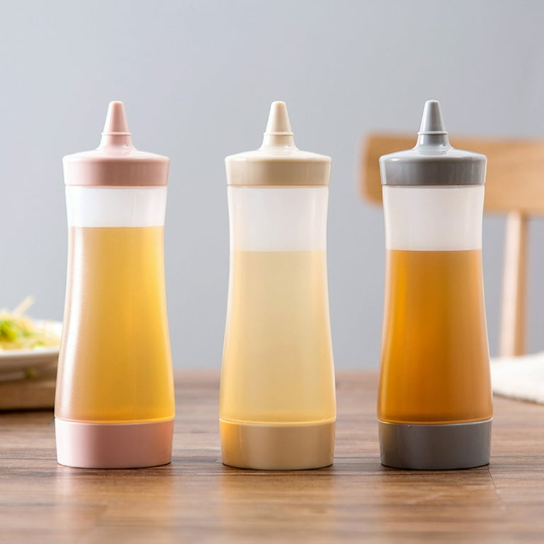 Condiment Squeeze Bottles, Empty Squirt Bottle, Leak Proof - for Ketchup, Mustard, Syrup, Sauces, Dressing, Oil, Arts & Crafts, BPA Free Plastic 