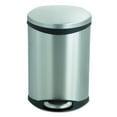 thumbnail image 2 of Safco Step-On - Poubelle - Elliptique - Couvercle Rabattable - 3 gal - Pédale - Acier Inoxydable, 2 of 3