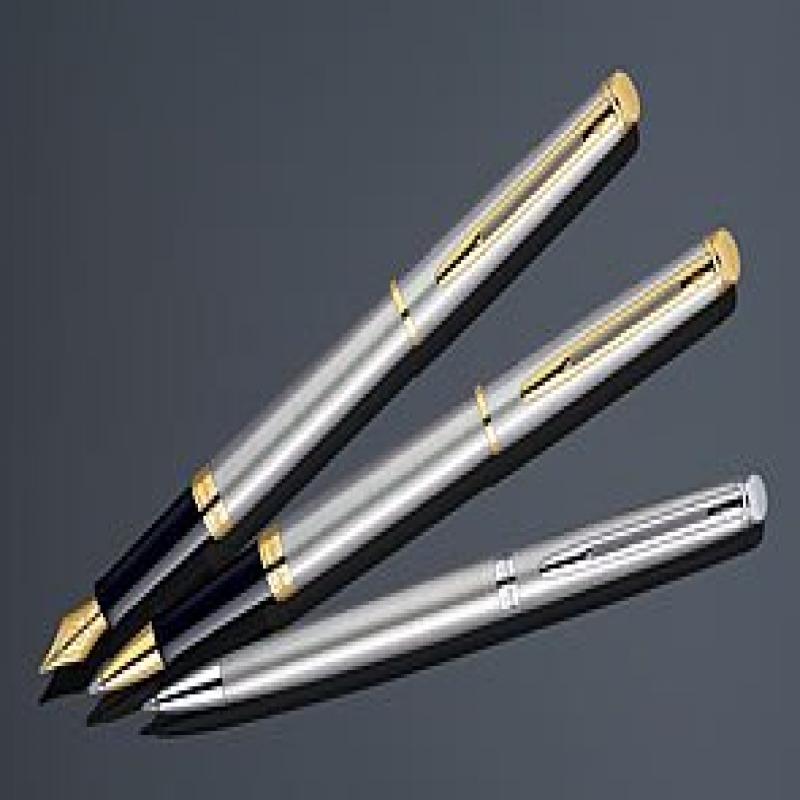 Waterman Hemisphere Stainless Steel GT (Gold Trim) Fountain Pen Medium