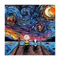 thumbnail image 1 of Cuadro de Snoopy Charlie Brown Woodstock, póster de arte de pared moderno, cuadro abstracto estilo Van Gogh, impresión en lienzo, decoración de habitación, regalo, 1 of 5