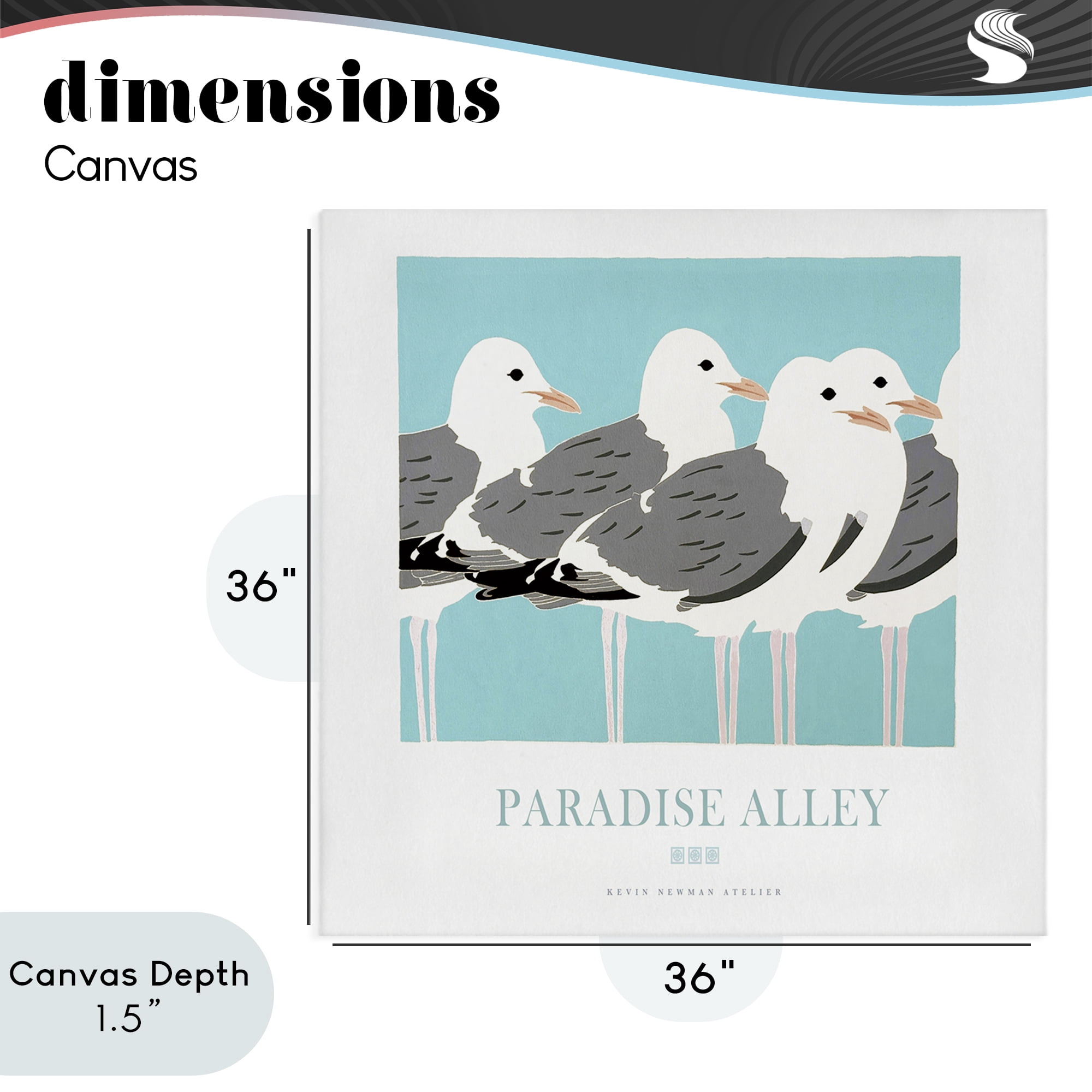 Stupell Industries Paradise Alley Seagull Gathering Canvas Wall Art, design by Jadei Graphics