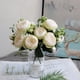 thumbnail image 5 of Flores de Seda Yuarrent Peonías Artificiales Ramo Blanco Verde, 5 of 6