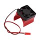 thumbnail image 2 of Disipador de calor del motor ventilador de enfriamiento de control de temperatura estable y eficiente de aleación de aluminio, adecuado para motores de 42 mm de diámetro 1 / 8 RC DC 5v rojo, 2 of 10