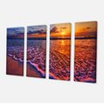thumbnail image 2 of Colorful Sunset and Wavy Waters - Seashore Canvas Art Print, 2 of 3